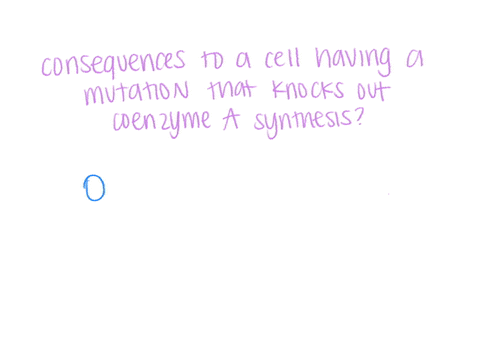 what-would-be-the-consequences-to-a-cell-of-having-a-mutation-that-knocks-out-coenzyme-a-synthesis-41036