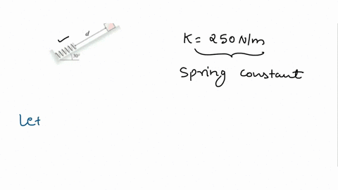 a-12-kg-box-slides-39-m-down-the-frictionless-ramp-shown-in-the-figure-below-then-collides-with-spring-whose-spring-constant-is-250-nm-30-what-is-the-maximum-compression-of-the-spring-enter-03125