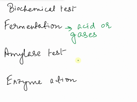 question-match-the-predominant-biochemical-test-wllh-characteristic-ol-ihe-test-and-carbohydrate-fermentation-or-nare-of-ihe-biochemical-test-etc-amylase-production-of-acid-and-test-or-gas-v-00055
