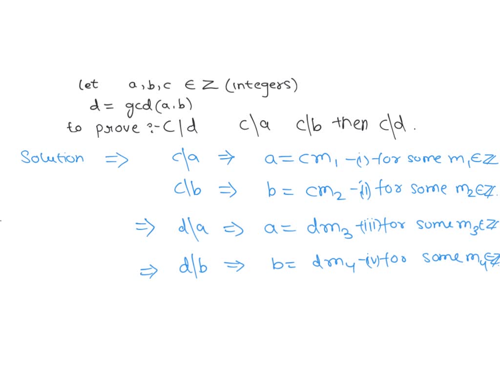 SOLVED: Problem 12.5. Let A,b,n €Z. Prove That If Gcd(a,6) =1 And A And ...