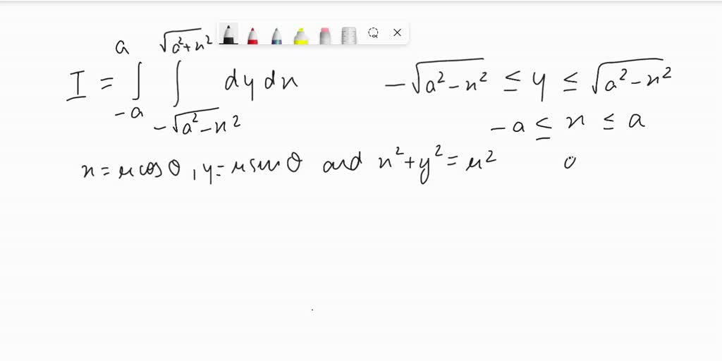 SOLVED: Change the Cartesian integral into an equivalent polar integral ...