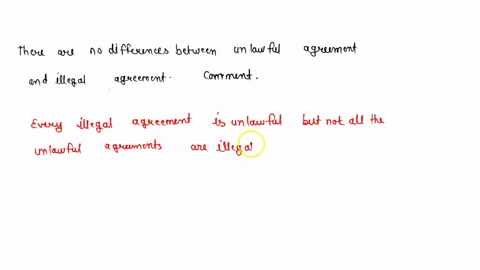 there-are-no-differences-between-unlawful-agreement-and-illegal-agreement-comment-on-the-following-statement-39087