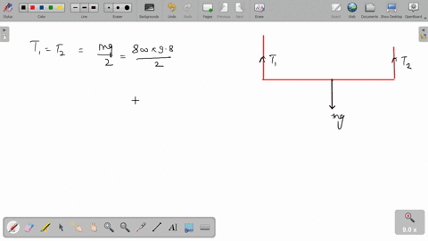 problem-1-homogeneous-800-kg-bar-ab-is-supported-at-either-end-by-a-cable-as-shown-in-the-figure-calculate-the-smallest-area-of-each-cable-if-the-stress-is-not-to-exceed-90-mpa-in-bronze-and-84057