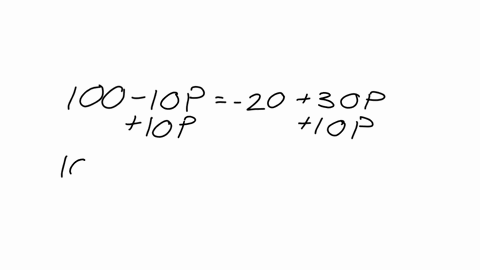 suppose-the-equation-for-a-demand-function-is-given-by-qd-100-10p-and-the-corresponding-supply-function-is-given-by-qs-20-30p-what-is-the-equilibrium-price-and-equilibrium-quantity-in-this-m-98462