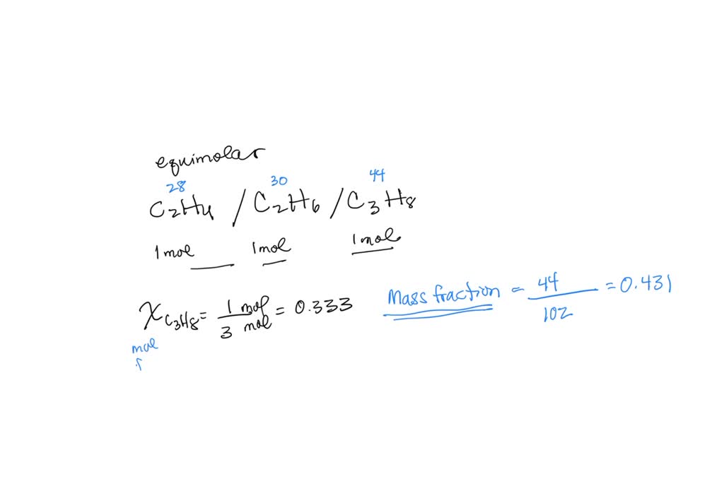 SOLVED A mixture of gasses contain equimolar amount of ethylene