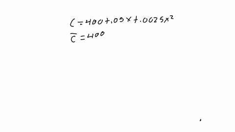 find-the-production-level-that-minimizes-the-average-cost-per-unit-for-the-cost-function-c-400-005x-00025x2-where-c-is-the-cost-in-dollars-of-producing-x-units-of-a-product-what-is-the-minim-20363