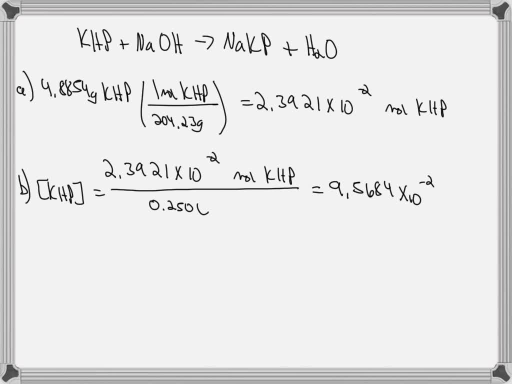 SOLVED: Experiment: Standardization of sodium hydroxide stock solution ...