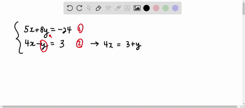 use-substitution-to-solve-the-system-sx-8y-24-ax-y-3-qnly-givemethe-y-cqqrdinate-qethe-sqlution-79362