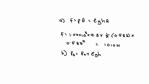in-the-figurea-cube-of-edge-length-l-0583-m-and-mass-890-kg-is-suspended-by-a-rope-in-an-open-tank-of-liquid-of-density-104e3-kgm-find-a-the-magnitude-of-the-total-downward-force-on-the-top-32008