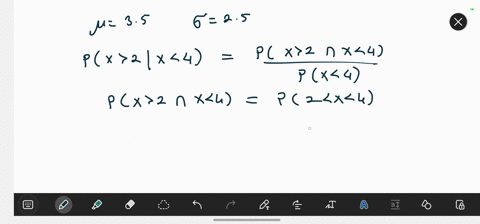 question-x-has-normal-distribution-with-mean-35-and-standard-deviation-25-the-value-of-the-conditional-probability-px-2ix-4-is-select-one-05265-02743-03050-07257-05793-01825