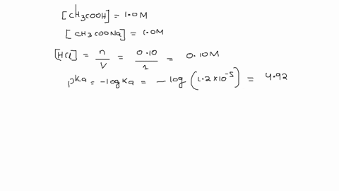 what-is-the-ph-of-the-buffer-system-containing-10-m-ch3cooh-and-10-m-ch3coona-after-the-addition-of-010-mole-of-gaseous-hcl-to-10-l-of-the-solution-assume-that-the-volume-of-the-solution-doe-67014