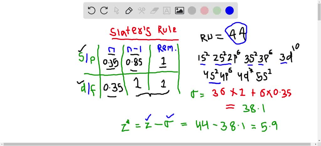 SOLVED: Use Slater's rules to calculate the effective nuclear charge ...