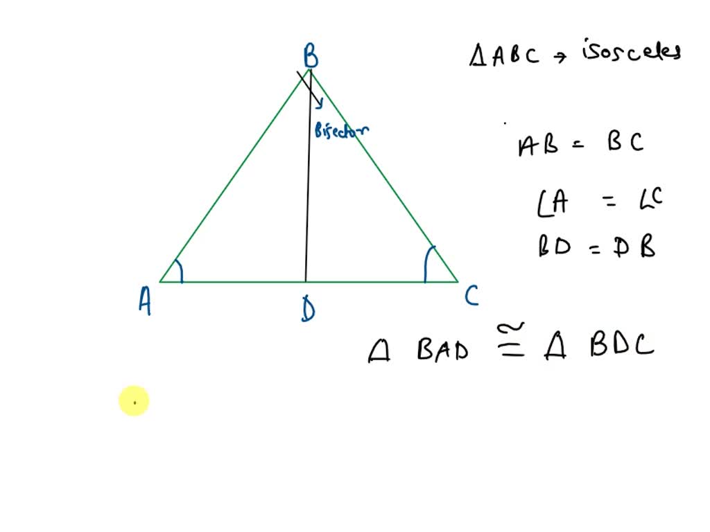 SOLVED: C is the centroid of isosceles triangle ABD with vertex angle