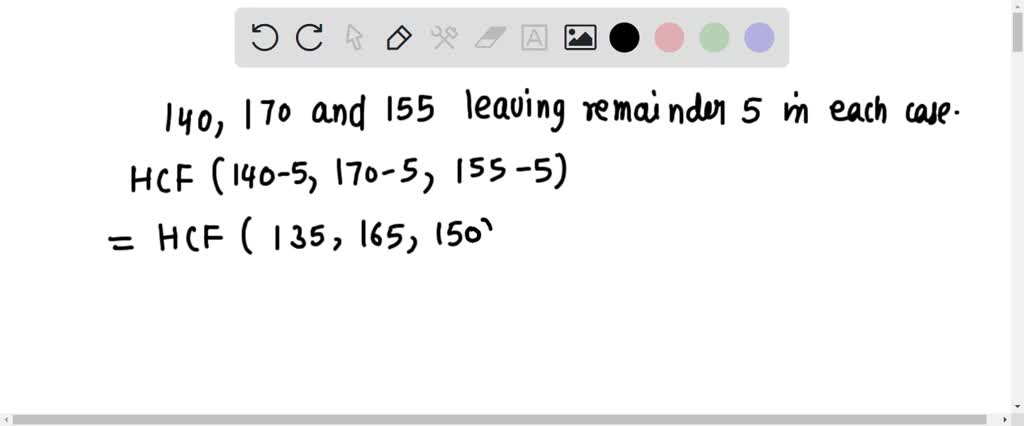 Which is the largest number which divides 110 140 and 170 leaving a remainders of 2 5 8 respectively?