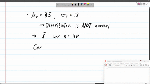 13-the-graph-shows-the-population-distribution-of-random-variable-x-with-mean-85-and-standard-deviation-18-which-of-the-following-graphs-is-a-sampling-distribution-of-the-sample-mean-barx-for-samples