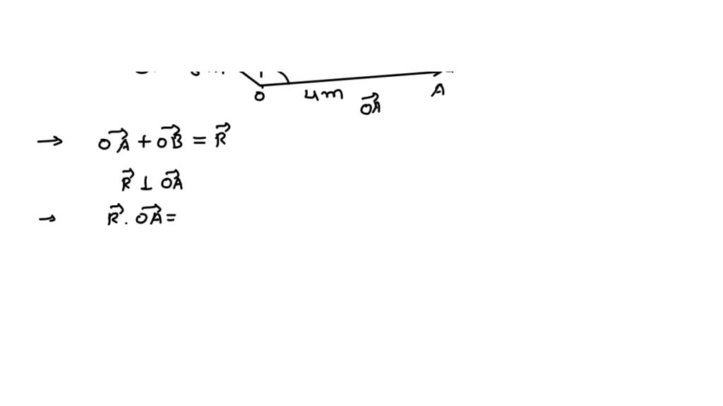 SOLVED The resultant of vectors OA and OB is perpendicular to OA as