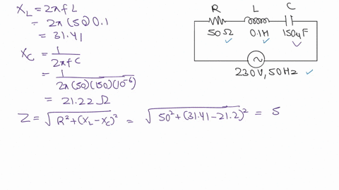 a-coil-of-resistance-12-and-inductance-005-h-a-non-inductive-resistance-of-20-and-a-loss-free-20-f-capacitor-is-connected-in-a-series-across-240-v-50-hz-supply-calculate-i-the-voltage-across-40266