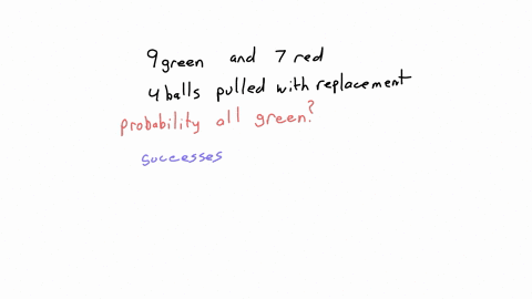 an-urn-contains-9-green-and-7-red-balls-four-balls-are-randomly-drawn-from-the-urn-in-succession-with-replacement-that-is-after-each-draw-the-selected-ball-is-returned-to-the-urn-what-is-the-probabili