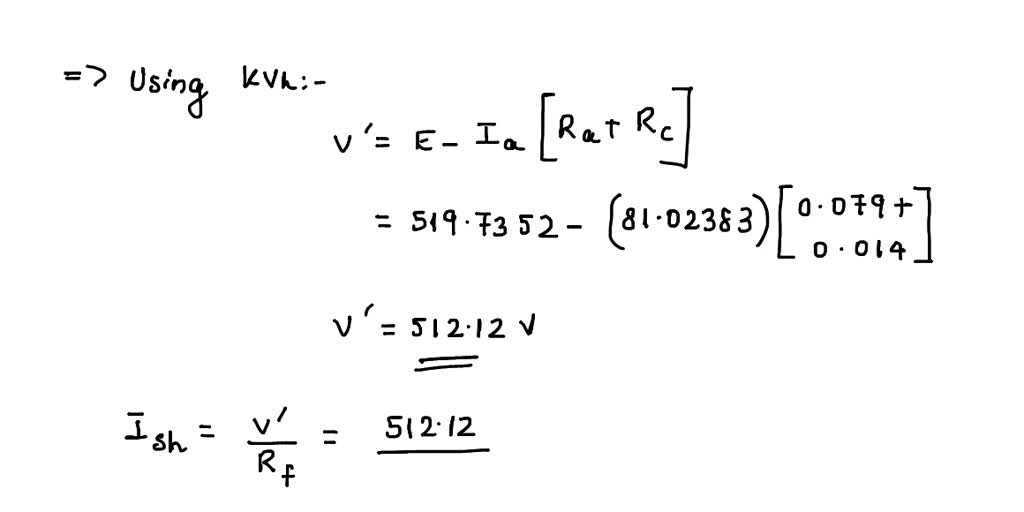 SOLVED 1. A separately excited generator when running at 1200 rpm supplies 200A at 125 V to a