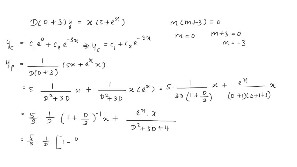 SOLVED: Determine the general solution to the given differential ...