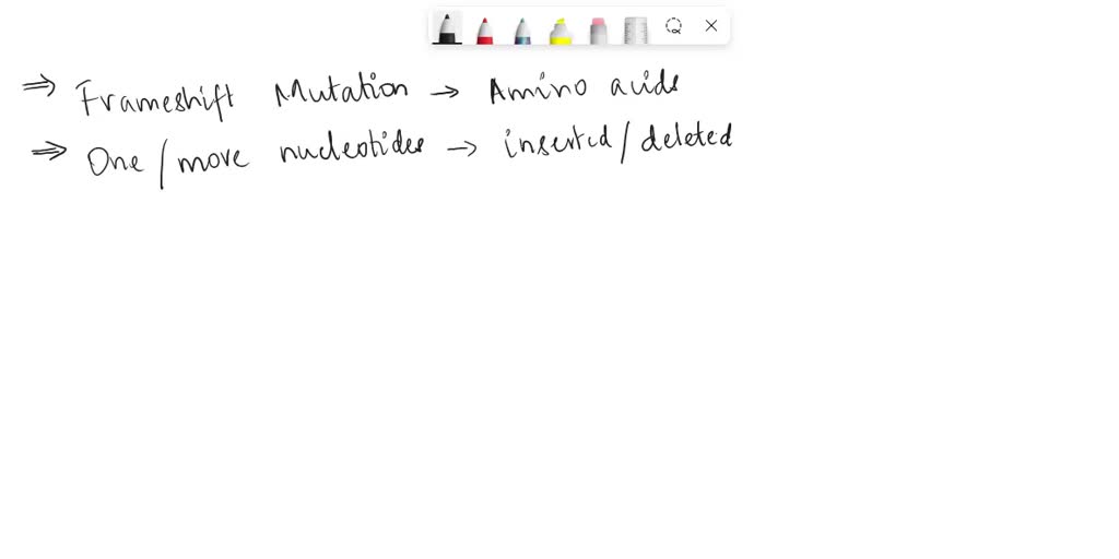 SOLVED a) A frameshift mutation results in a polypeptide sequence that codes for the wrong