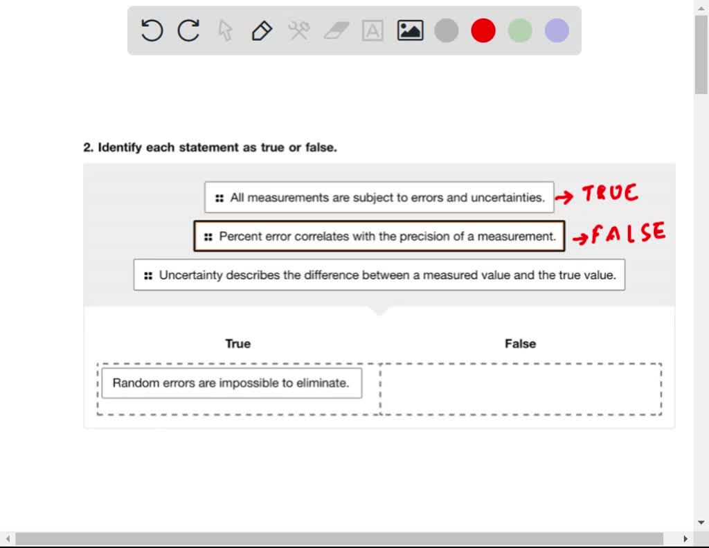 SOLVED: True or False when measuring the time an object falls: - You ...