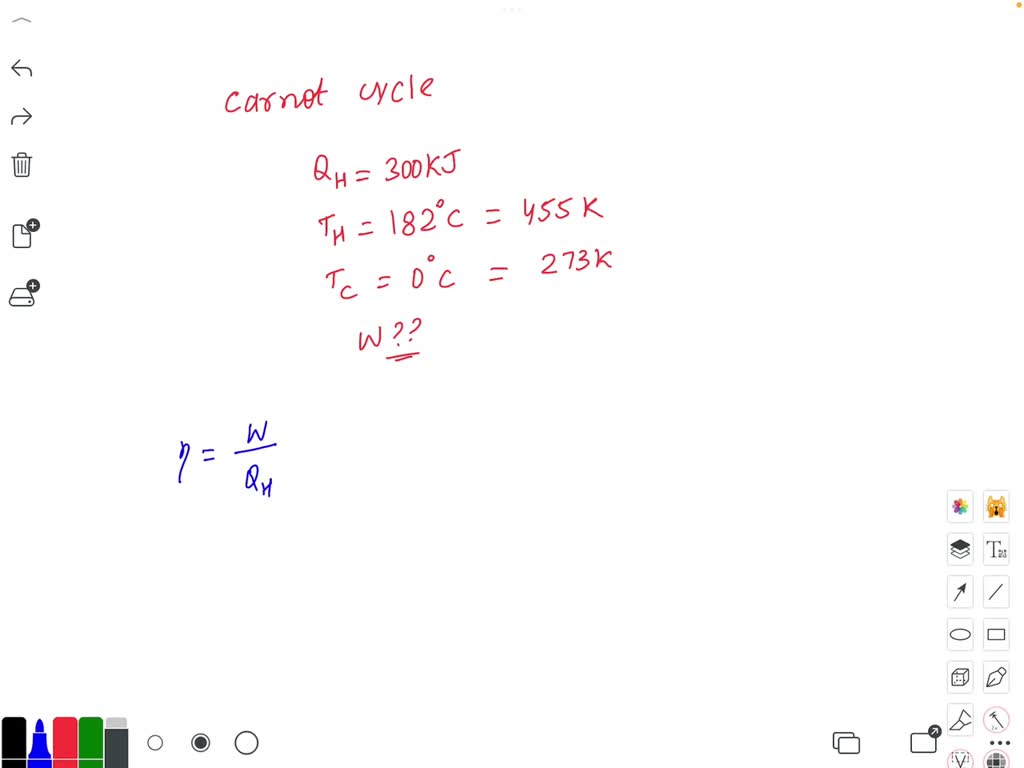 SOLVED: During one Carnot cycle the heat exchange substance receives ...