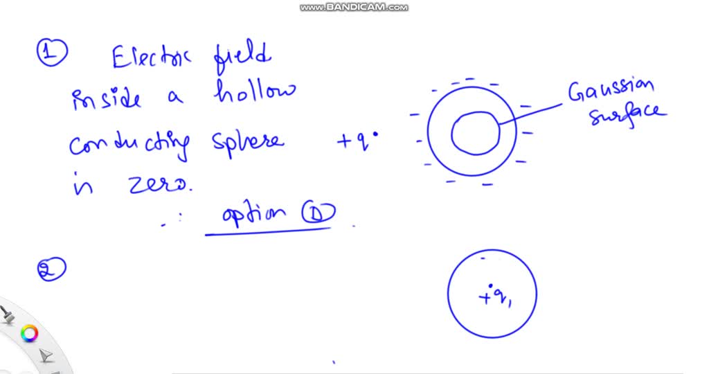 SOLVED: A hollow conducting sphere is initially given an evenly ...