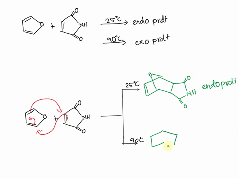 furan-and-maleimide-undergo-a-dielsalder-reaction-at-25-c-to-give-the-endo-isomer-of-the-product-when-the-reactiontakes-place-at-90-c-however-the-major-product-is-the-exo-isomer-further-stud-63195