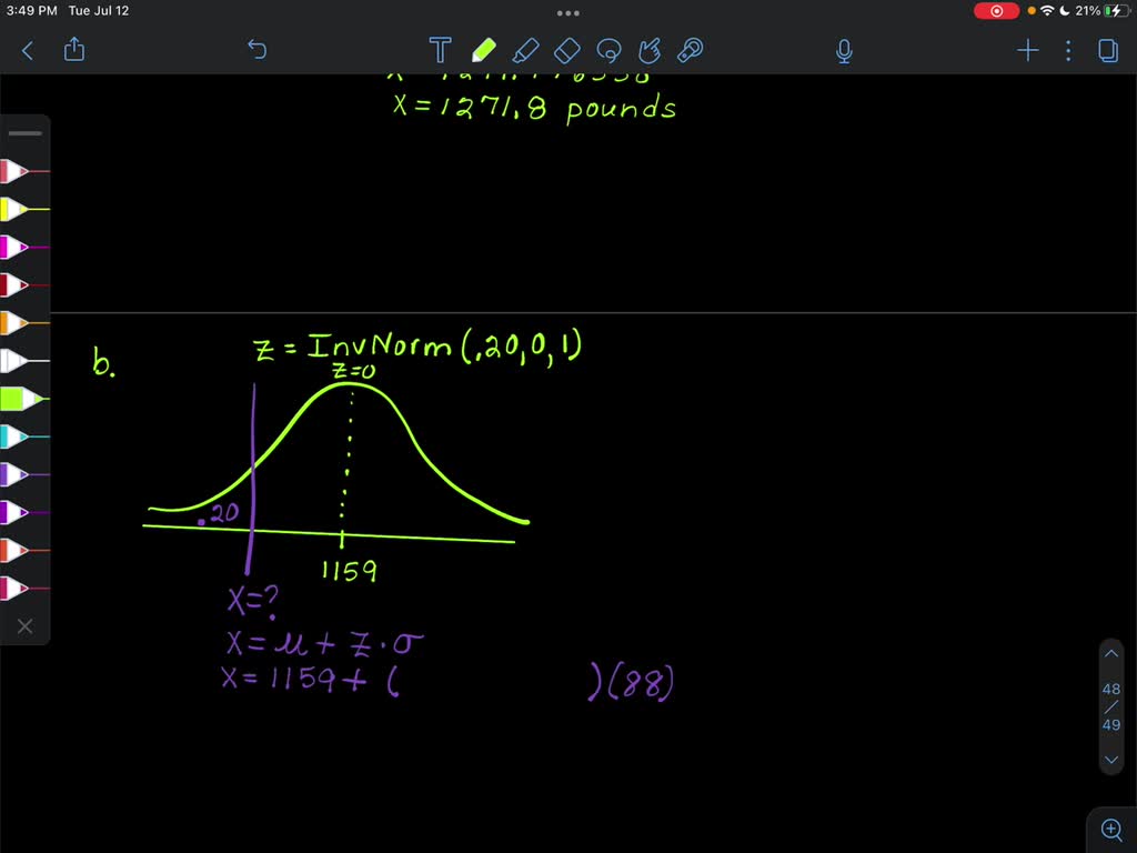 SOLVED: Based On The Model N(1159,.88) Describing Steer Weights, What ...