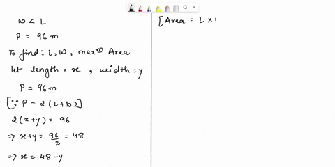 a-find-the-length-and-width-with-w_l-of-the-rectangle-with-a-perimeter-96-that-has-a-maximum-areaand-find-the-maximum-area-lenght-width-max-area-b-find-the-lenght-and-width-with-w_l-of-the-r-09878