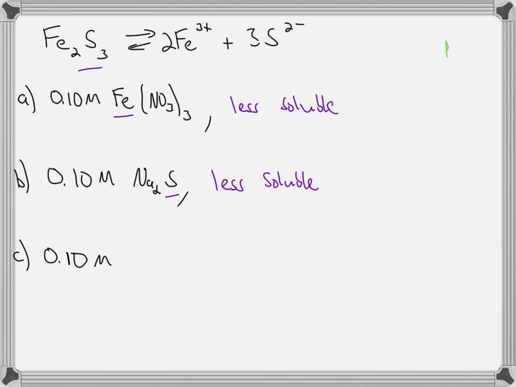 SOLVED: 'Compare the solubility of ferrihydrite (Fe(OH)3) and goethite ...