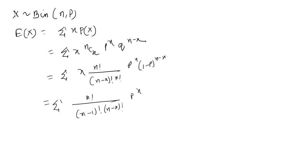 SOLVED: Use the definitions to prove that the mean and variance of a ...