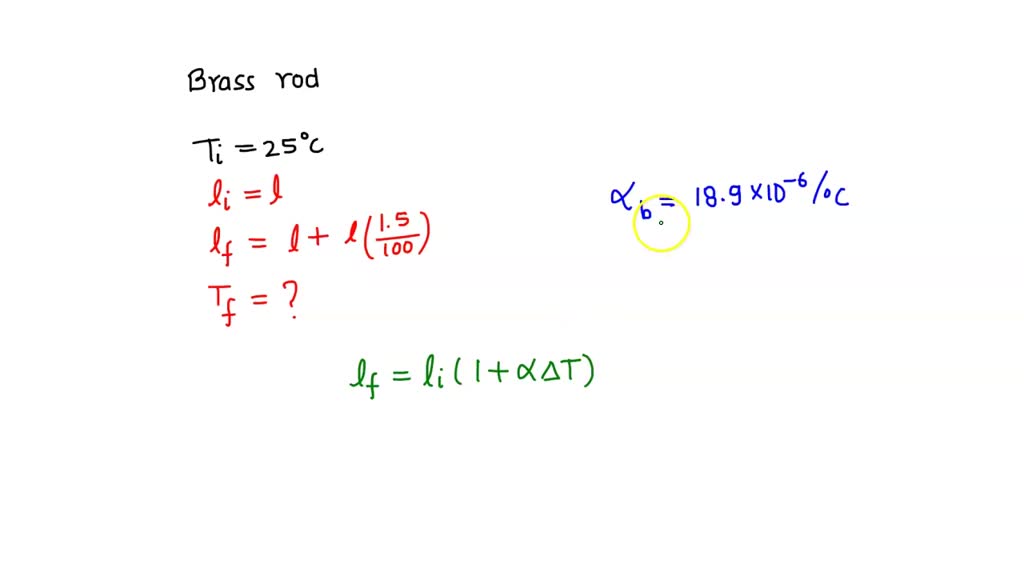 SOLVED To what temperature would you have to heat a brass rod for it