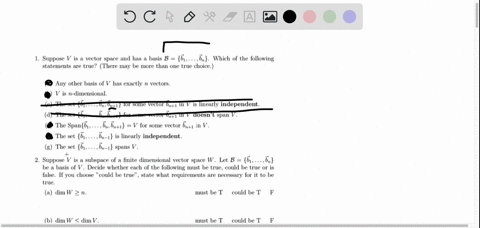 1-suppose-v-is-a-vector-space-and-has-basis-b-61-6-which-of-the-following-statements-are-true-there-may-be-more-than-one-true-choice-any-other-basis-of-v-has-exactly-n-vectors-v-is-n-dimensi-53679