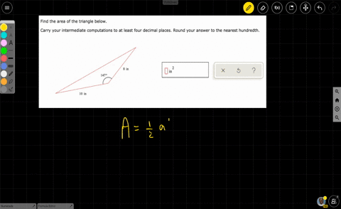 find-the-area-of-the-triangle-below-carry-your-intermediate-computations-to-at-least-four-decimal-places-round-your-answer-to-the-nearest-hundredth_-8-in-2-1470-10-in-98273