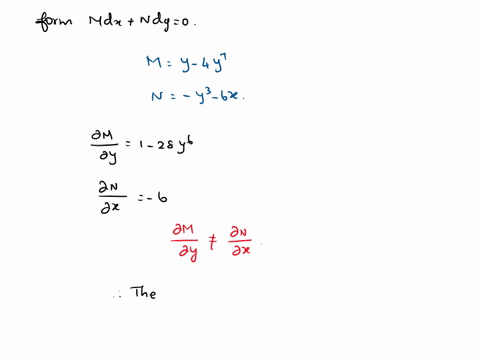 the-differential-equation-y-4y7y36x-y-can-be-written-in-differential-form-mxy-dxnxy-dy0-where-mxy-andny-the-term-m-y-d-n-y-dy-becomes-an-exact-differential-if-the-left-hand-side-above-is-div-71503