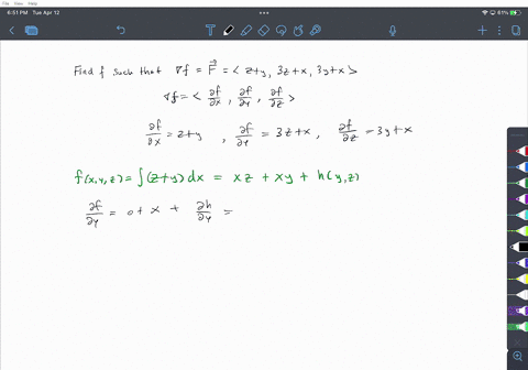 point-consider-the-vector-field-f-92-2-y-i-32-xj-3y-ck-find-a-function-f-such-that-f-vf-and-f000-0-fxy2-xy3yz2x-b-suppose-c-is-any-curve-from-0-00-to-111-use-part-a-to-compute-the-line-integ-63436