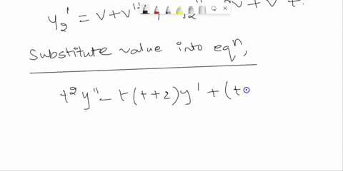 point-the-differential-equation-1y-_-tt2y-t2y-0-has-y1-as-a-solution-applying-reduction-of-order-we-set-y2-vy1-v-then-using-the-prime-notation-for-the-derivatives-y2-yi-so-substituting-y2-an-69343