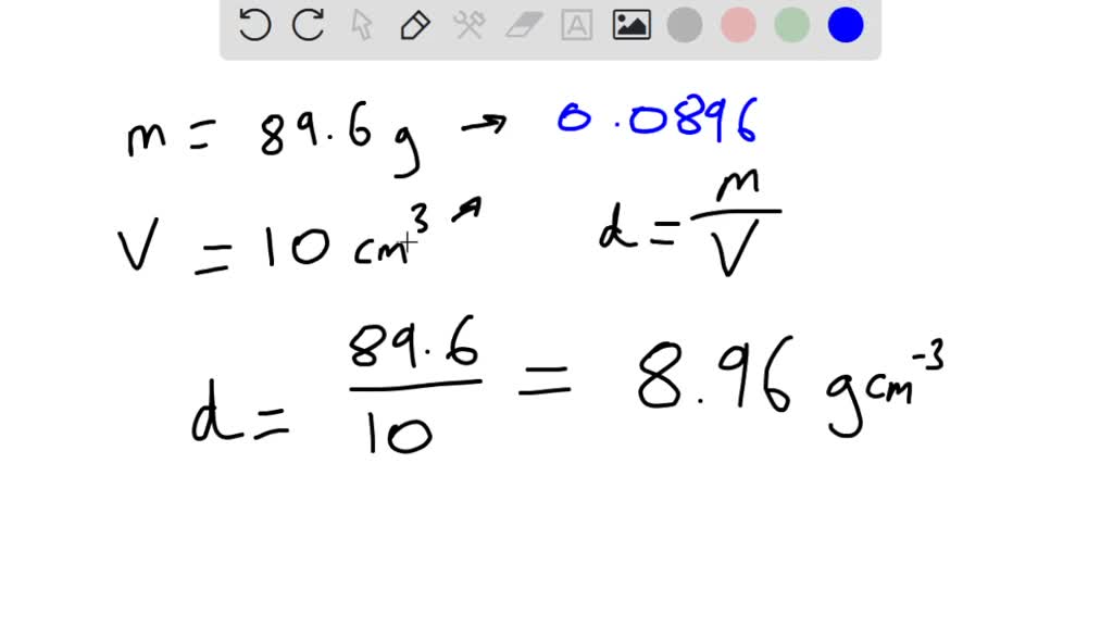 SOLVED Daniel has a sample of pure copper. Its mass is 89.6 grams (g