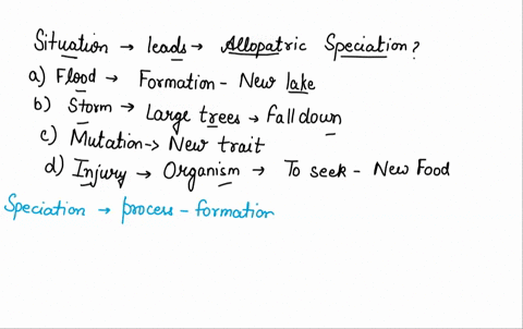 which-situation-would-most-likely-lead-to-allopatric-speciation-a-a-flood-causes-the-formation-of-2-52788