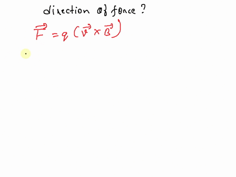 an-electron-moves-in-a-uniform-magnetic-field-as-shown-below-find-the-direction-of-the-force-on-the-particle-to-the-left-down-up-to-the-right-into-the-page-out-of-the-page-31286