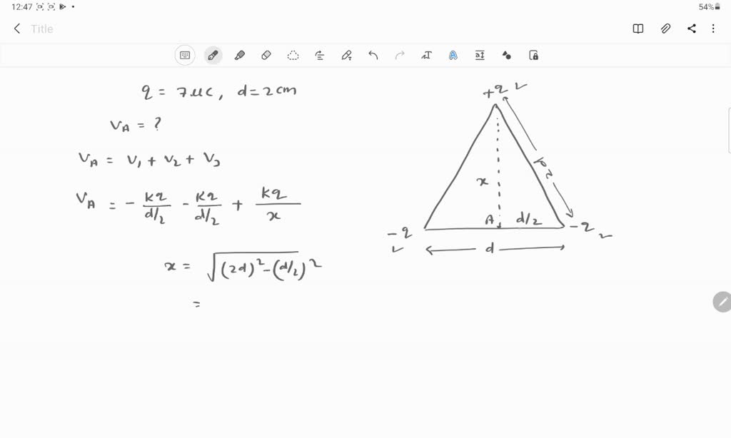 SOLVED: The three charged particles in Figure P25.20 are at the ...