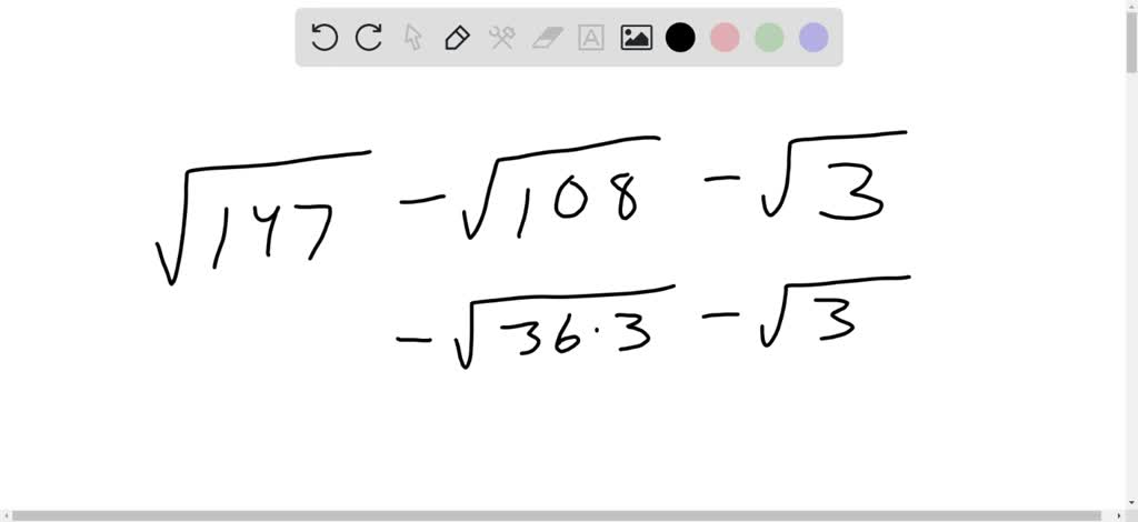 solved-simplify-root-147-root-108-root-3-with-method