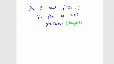 find-f3-and-f3-assuming-that-the-tangent-line-to-yfx-at-a3-and-equation-y5x2-99906