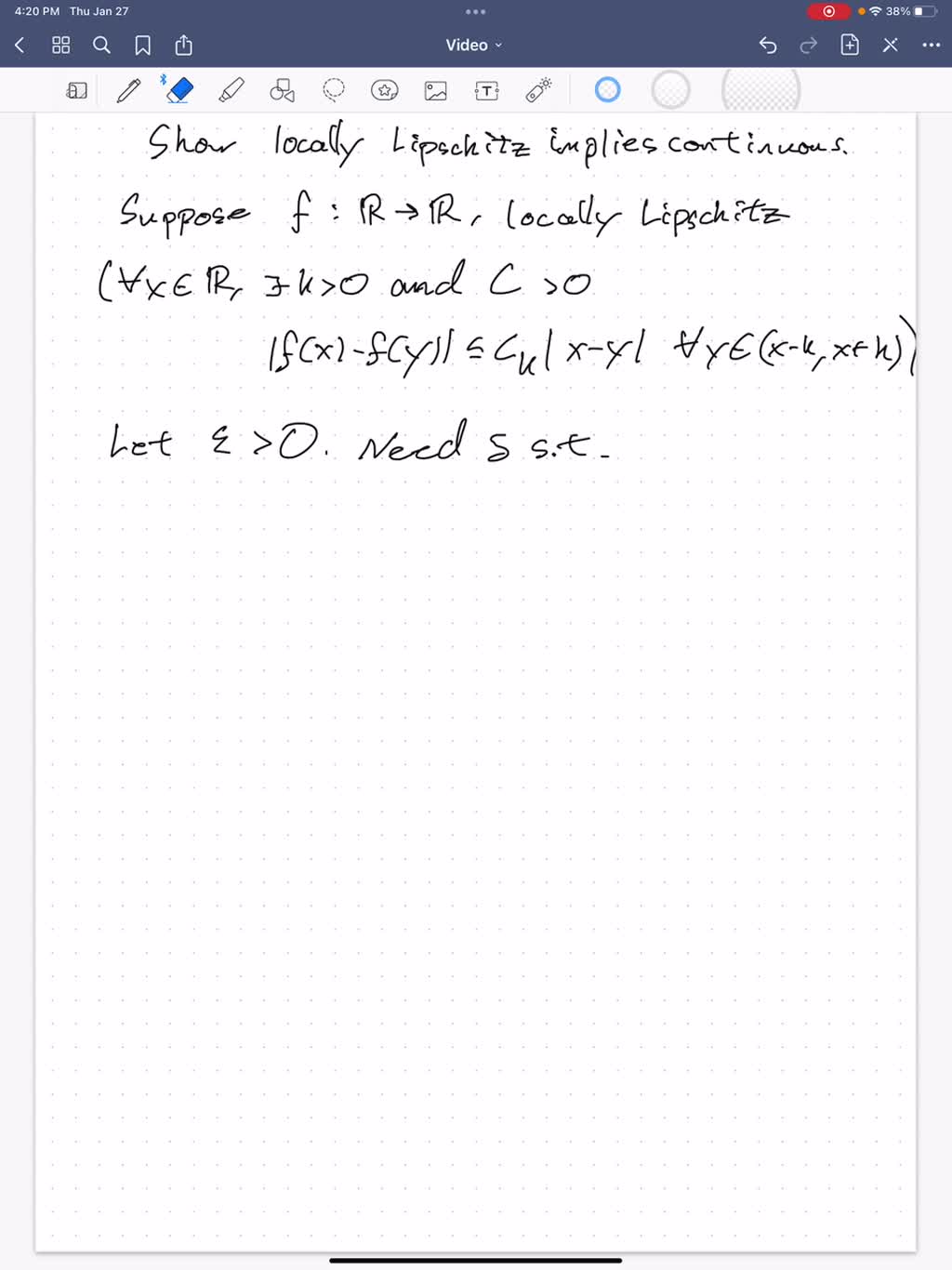 How To Show A Function Is Locally Lipschitz Continuous