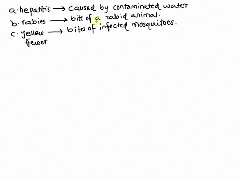 which-of-the-following-can-be-contracted-by-drinking-contaminated-water-ahepatitis-a-brabies-cyellow-fever-dall-of-the-above-93868