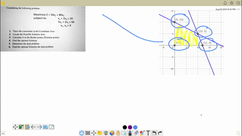 considering-the-following-problem-maximize-z-50x1-80x2-subject-to-x1-2x2-20-5x1-2x2-60-x1-x2-2-0-1-trace-the-constraints-in-the-coordinate-axes-2_-locate-the-feasible-solution-area-3-calcula-78583