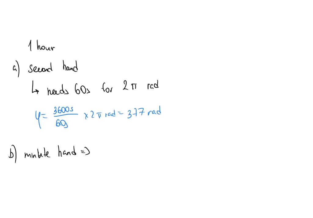 SOLVED 1. What is the angular displacement of each of the following