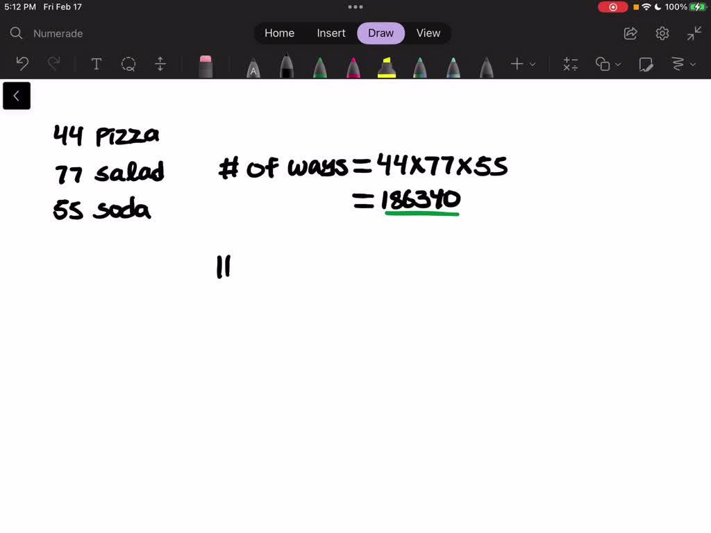 Solved fundamental counting principle and probability determine the